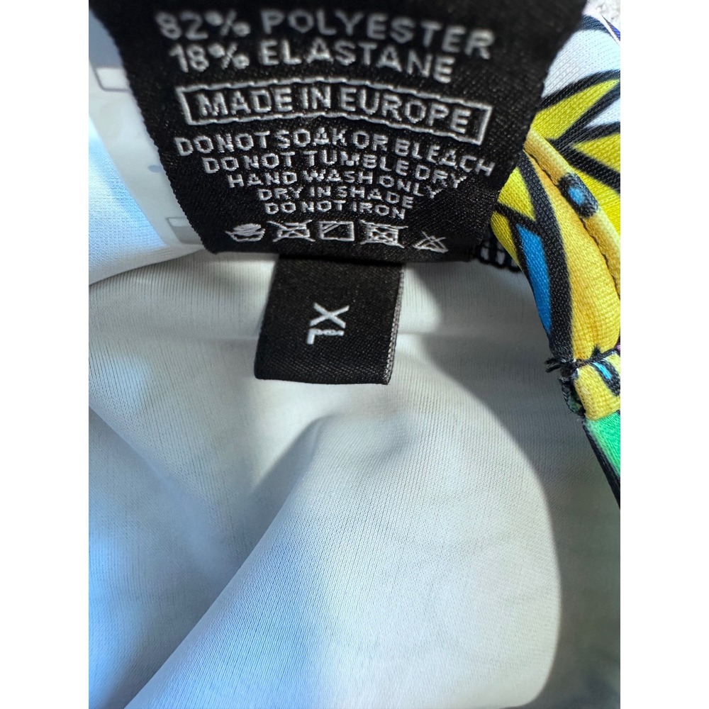 Badinka Psychedelic Rave Crop Top Womens XL Multi Color Racerback Festival Wear - Picture 4 of 4